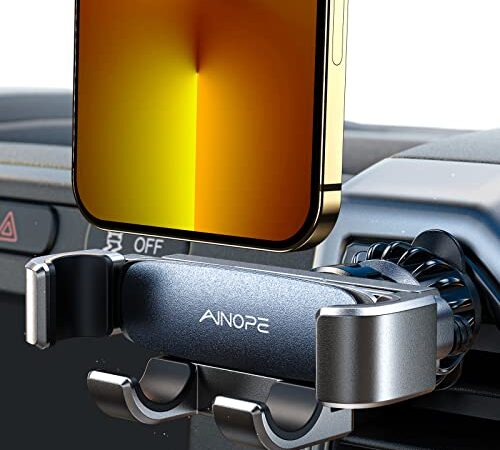 AINOPE Car Phone holder 2022 Upgrade Gravity Cell Phone Holder Car Mount With Newest Vent Clip Auto Lock Air Vent Phone Car Holder Mount Compatible for iPhone 13 Pro Max Google Samsung & All Phones