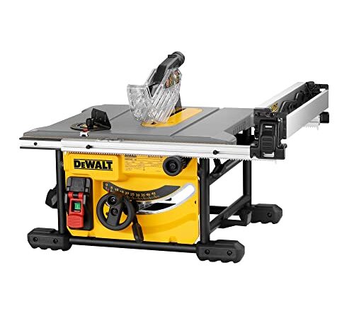 DEWALT Table Saw for Jobsite, Compact, 8-1/4-Inch (DWE7485) , Yellow