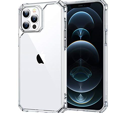 ESR Air Armor Compatible with iPhone 12 Pro Max Case [Military-Grade Drop Protection][Shock-Absorbing Corners] [Anti-Yellowing Hard Back] [Scratch Resistant] [Flexible Frame] iPhone 2020, 6.7", Clear