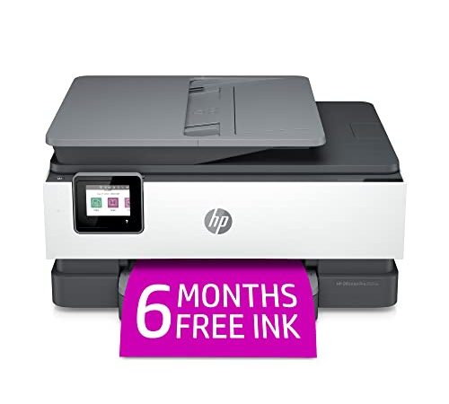 HP OfficeJet Pro 8025e All-in-One Wireless Color Printer for Home Office, with Bonus 6 Months Free Instant Ink with HP+, Compatible with Alexa (1K7K3A)