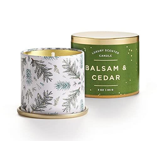 ILLUME Noble Holiday Balsam & Cedar Soy Candle, Small Tin