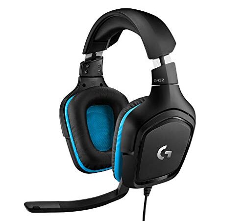 Logitech G432 DTS:X 7.1 Surround Sound Wired PC Gaming Headset (Leatherette)