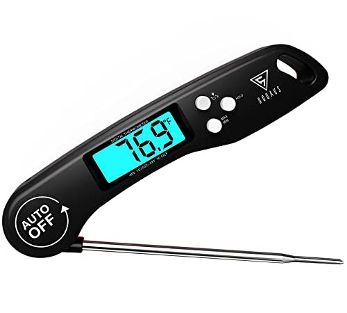 Meat Thermometers, DOQAUS Instant Read Food Thermometers for Cooking, Digital Kitchen Thermometer Probe with Backlight & Reversible Display, Cooking Temperature Thermometers for Turkey Grill BBQ Oven