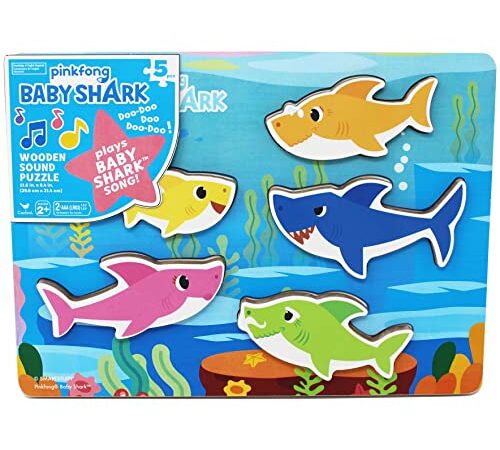 Pinkfong Baby Shark Chunky Musical Wood Sound Puzzle Plays Baby Shark Song, for Families and Kids Ages 2 and Up