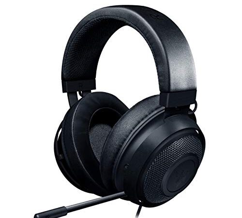 Razer Kraken Gaming Headset: Lightweight Aluminum Frame - Retractable Noise Isolating Microphone - For PC, PS4, PS5, Switch, Xbox One, Xbox Series X & S, Mobile - 3.5 mm Headphone Jack - Classic Black