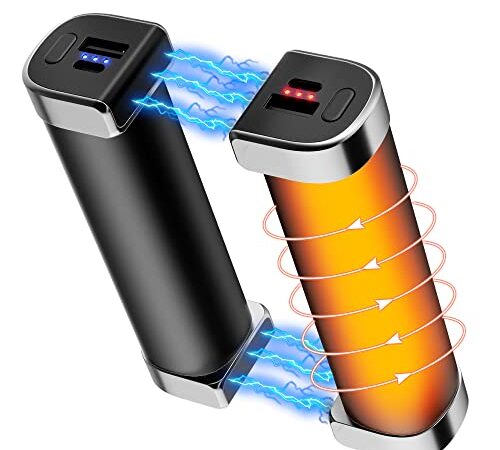 Rechargeable Hand Warmers 2 Pack, 10000mAh 2 in 1 Magnetic Electric Hand Warmer, Portable USB Hand Warmer Power Bank, Best Winter Gifts for Women & Men.