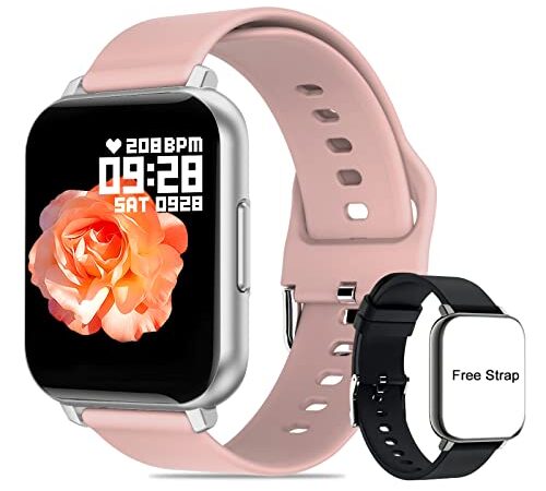 Smart Watch, MTQ All-Day Heart Rate Monitoring Fitness Trackers, 1.55 Inch HD Touch Screen Fitness Watch, Sleep Monitoring, IP68 Waterproof Bluetooth Sports Smart Watch for Android/iOS