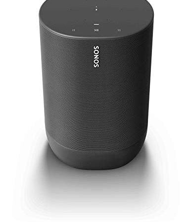 Sonos Move - Battery-Powered Smart Speaker Wi-Fi and Bluetooth with Alexa Built-in - Black