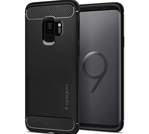 Spigen Rugged Armor Works with Samsung Galaxy S9 Case (2018) - Matte Black