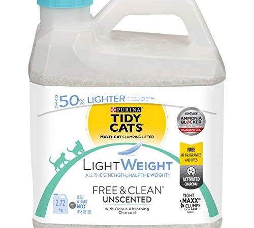 Tidy Cats Free & Clean Lightweight Cat Litter for Multiple Cats - 2.72 kg