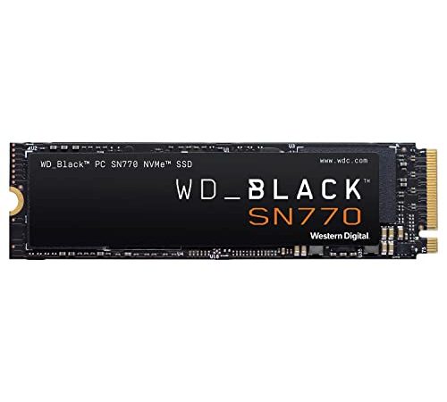 WD_BLACK 500GB SN770 NVMe Internal Gaming SSD Solid State Drive - Gen4 PCIe, M.2 2280, Up to 4,000 MB/s - WDS500G3X0E