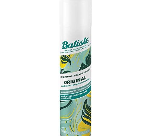 Batiste Dry Shampoo Spray, Original Scent, 200-ml (Packaging may vary)