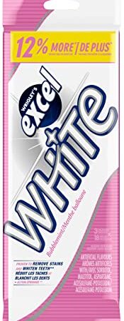 EXCEL White Bubblemint, Teeth Whitening Sugar Free Chewing Gum, Multipack, 3 Packs, 18 Pieces Per Pack