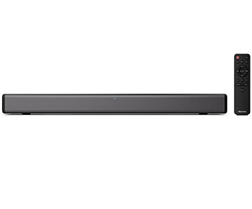 Hisense HS214 2.1ch Sound Bar with Built-in Subwoofer, 108W, All-in-one Compact Design with Wireless Bluetooth, Powered by Dolby Audio, Roku TV Ready, HDMI ARC/Optical/AUX/USB, 3 EQ Modes