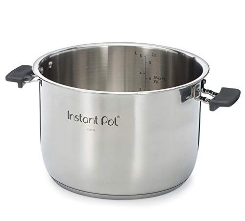 Instant Pot Stainless Steel Inner Cooking Pot with Handles – use with 6 Quart Duo Evo, Pro, and Pro Crisp