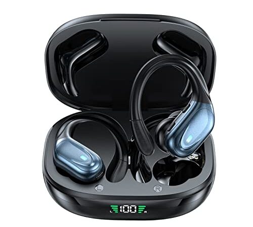 Wireless Earbuds, 75Hrs Playtime Bluetooth 5.1 Headphones, True Wireless Earphones with Digital Display & CVC 8.0 Noise Cancelling, Waterproof Earbuds with Mic for Sports, Running, Yoga, Workout