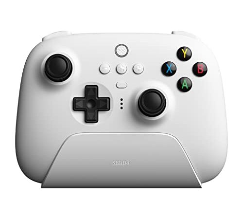 8BitDo Ultimate 2.4g Wireless Controller with Charging Dock, 2.4g Controller for PC, Android, Steam Deck & iPhone, iPad, macOS and Apple TV (White)