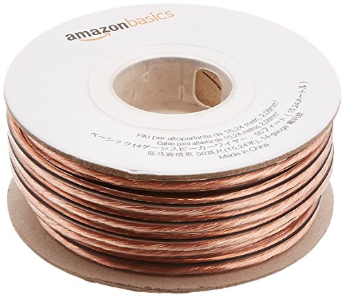 Amazon Basics 14-Gauge Audio Stereo Speaker Wire Cable - 50 Feet