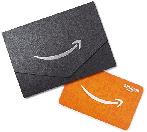 Amazon.ca Gift Card for Any Amount in a Black and Silver Mini Envelope