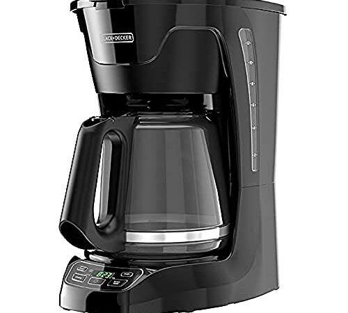 BLACK+DECKER Programmable Digital Coffeemaker,12-Cup Coffee Machine, Black