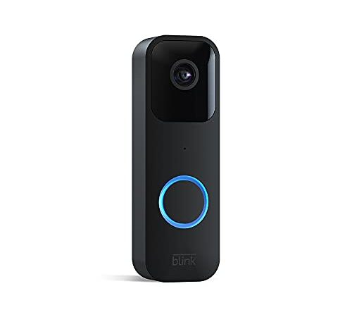 Blink Video Doorbell | Two-way audio, HD video, motion and chime app alerts, and Alexa enabled — wired or wire-free (Black)