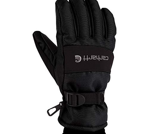 Carhartt Men's W.P. Waterproof Insulated Glove, Black, Large