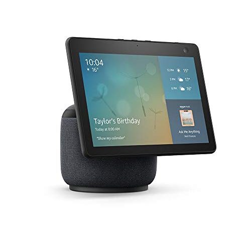 Echo Show 10 (3rd Gen) | HD smart display with motion and Alexa | Charcoal