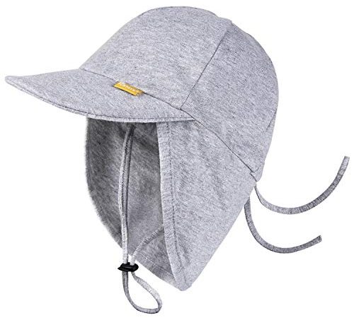 FURTALK Baby Sun Hat UPF 50+ UV Ray Sun Protection Cotton Toddler Hats for Boys Girls (6-24 Months, Grey)