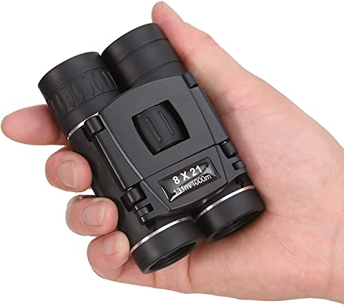 GIVEDOUA 8x21 Mini Compact Pocket Binoculars, Lightweight Foldable Binoculars,Easy Focus Small Binoculars for Adults Kids Bird Watching,Opera Concert, Travel, Hiking, Outdoor Scenery