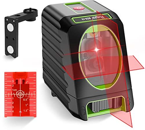 Huepar Self-Leveling Laser Level 150ft Outdoor Cross Line Laser, Selectable Laser Lines with Pulse Mode Level with Vertical Beam Spread Covers of 150 Degree , 360 Degree Magnetic Base and Battery Included-M-BOX-1R