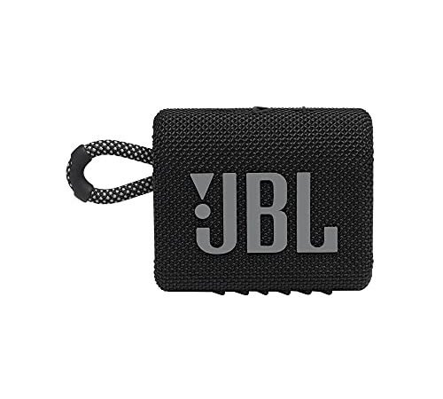 JBL Go 3: Portable Speaker with Bluetooth, Built-in Battery, Waterproof and Dustproof Feature Black