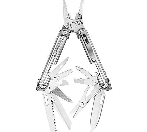 LEATHERMAN, Free P4 Multitool with Magnetic Locking, One Size Hand Accessible Tools and Premium Nylon Sheath and Pocket Clip, Made in The USA