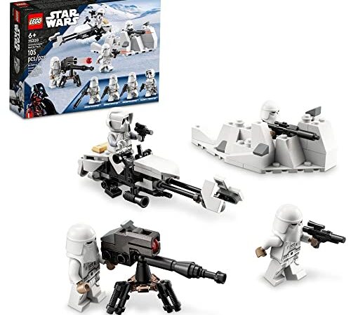 LEGO Star Wars Snowtrooper Battle Pack 75320 Set, Building Toy, Gifts for 6 Plus Year Old Kids, Boys & Girls with 4 Figures, Blasters and Speeder Bike