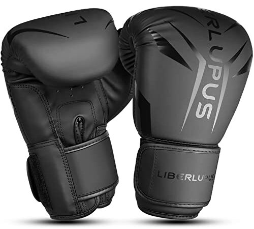 Liberlupus Boxing Gloves for Men & Women, Boxing Training Gloves, Kickboxing Gloves, Sparring Punching Gloves, Heavy Bag Workout Gloves for Boxing, Kickboxing, Muay Thai, MMA