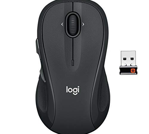 Logitech M510 Wireless Computer Mouse for PC with USB Unifying Receiver - Graphite