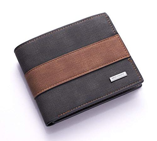 Mochiizoo Leather Wallet for Men,Slim Bifold Vintage Men's Leather Front Pocket Wallet with RFID Blocking