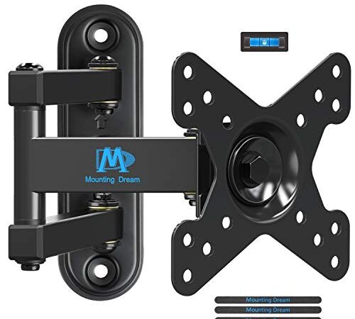 Mounting Dream UL Listed Full Motion Monitor Wall Mount TV Bracket for 10-26 Inch LED, LCD Flat Screen TV and Monitor, TV Mount with Swivel Articulating Arm, Up to VESA 100x100mm and 33LBS MD2463