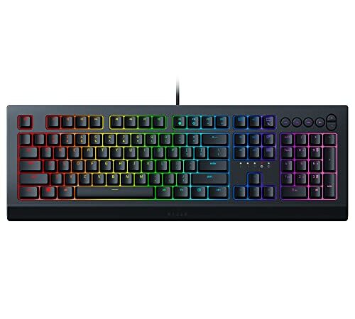 Razer Cynosa V2 Gaming Keyboard: Customizable Chroma RGB Lighting - Individually Backlit Keys - Spill-Resistant Design - Programmable Macro Functionality - Dedicated Media Keys (Renewed)