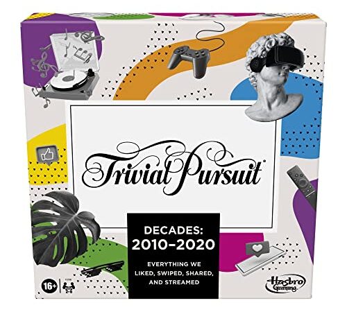 Trivial Pursuit Decades 2010 to 2020 Board Game for Adults and Teens, Pop Culture Trivia Game for 2 to 6 Players, Ages 16 and Up (English)