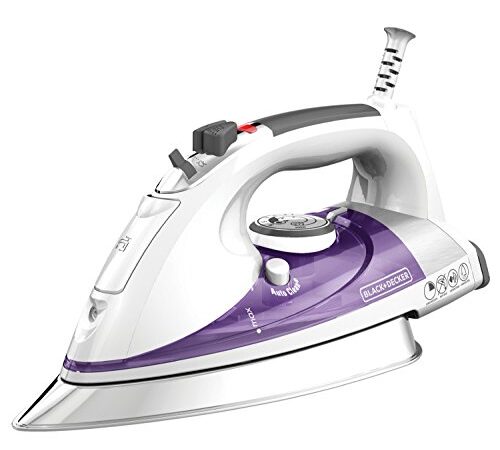 BLACK+DECKER Professional Steam Iron with Extra Large Soleplate, Purple, IR1350S