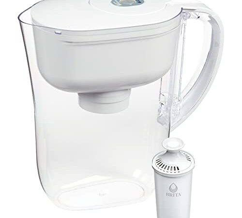 Brita® Small 6 Cup Metro Water Filter Pitcher with 1 Brita® Standard Filter, Made Without BPA, White