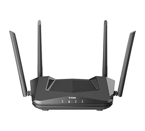 D-Link AX1500 Mesh Wi-Fi 6 Router - 802.11ax Router, Gigabit, Triple-core Processor, Dual Band, OFDMA, Voice Control with Google Assistant and Amazon Alexa (DIR-X1560)