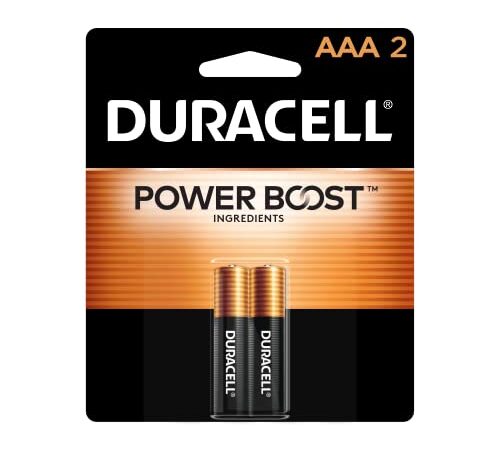 Duracell Coppertop AAA Batteries with Power Boost, 2 Count Pack Triple A Battery with Long-Lasting Power, Alkaline AAA Battery for Household and Office Devices (Packaging May Vary)