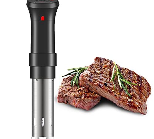 Fityou Accu Slim Sous Vide Thermal Immersion Circulator, 1100W Vacuum Precision Cooker with Precise Temperature and Timer, Full Touch Screen Control, Ultra-Quiet Mini Sou Vide Cooker, Recipe
