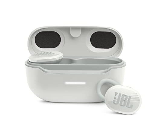 JBL Endurance Race Waterproof True Wireless Active Sport Earbuds, with Microphone, 30H Battery Life, Comfortable, dustproof, Android and Apple iOS Compatible (White)