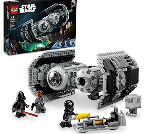 LEGO Star Wars TIE Bomber 75347, Model Building Kit, Starfighter with Gonk Droid Figure & Darth Vader Minifigure with a Lightsaber, Collectable Gift Idea