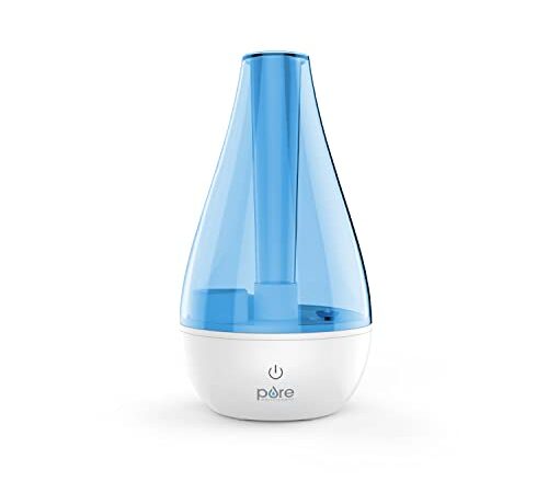 Pure Enrichment MistAire Studio Ultrasonic Cool Mist Humidifier for Small Rooms - Portable Humidifying Unit Ideal for Office with High and Low Mist Settings, Optional Night Light and Auto Shut-Off