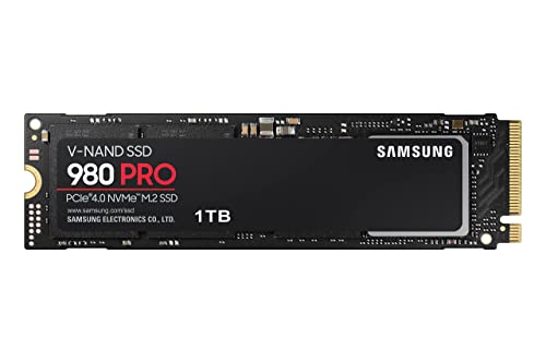 Samsung 980 PRO SSD 1TB - M.2 NVMe Interface Internal Solid State Drive with V-NAND Technology (MZ-V8P1T0B/AM)