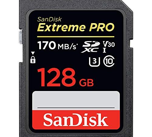 SanDisk 128GB Extreme PRO SDXC UHS-I Card - C10, U3, V30, 4K UHD, SD Card - SDSDXXY-128G-GN4IN